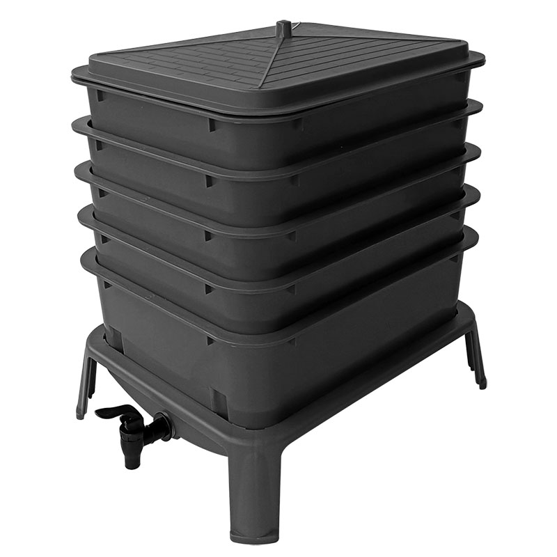 Compost Bin - Composter per Vermicompostaggio a 5 Vassoi