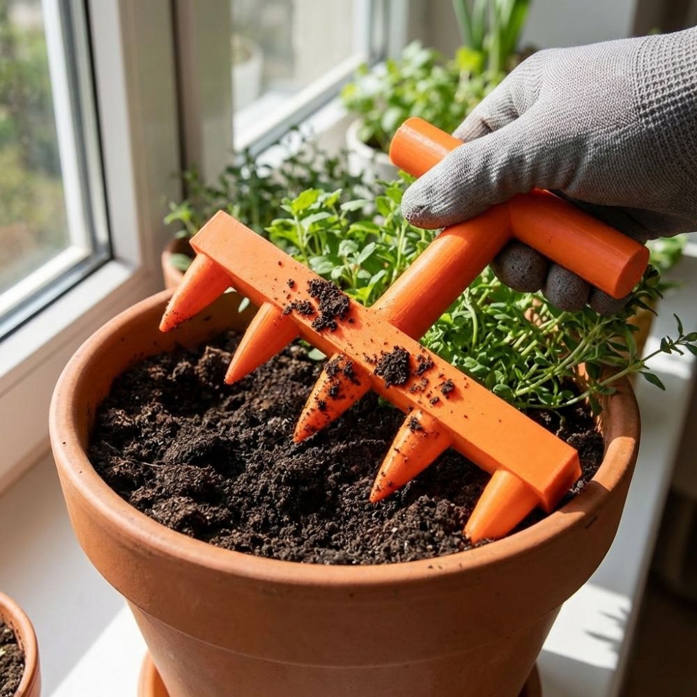 Garden Row Marker - Seminatrice Manuale Ergonomica per Fori nel