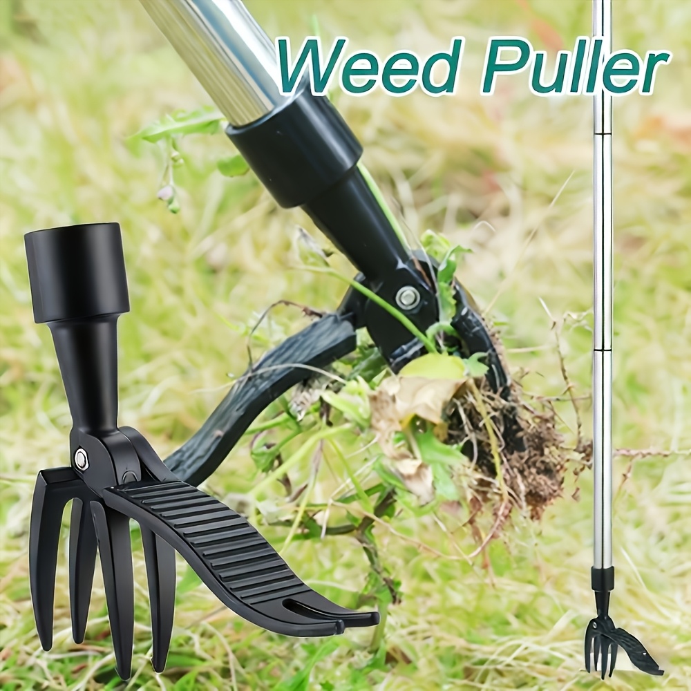 Weed Puller - Diserbatore verticale in metallo resistente, per